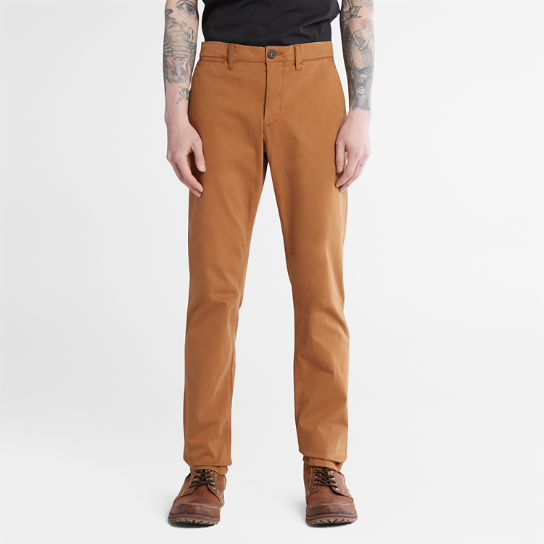 Pantalones chinos ultraelásticos antiolor para hombre en marrón | Timberland