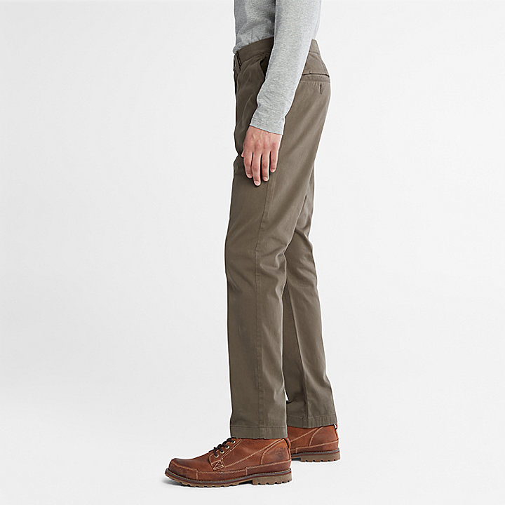 Anti-odour Ultra-stretch Chinos for Men in Green