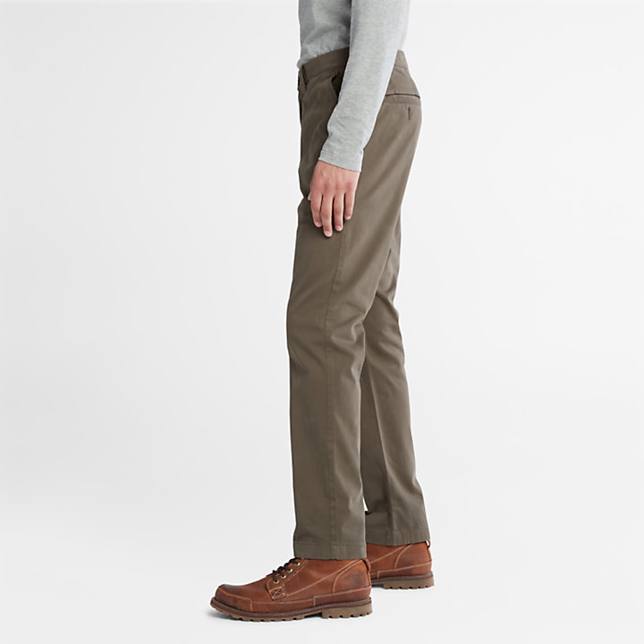 Anti-odour Ultra-stretch Chinos for Men in Green-