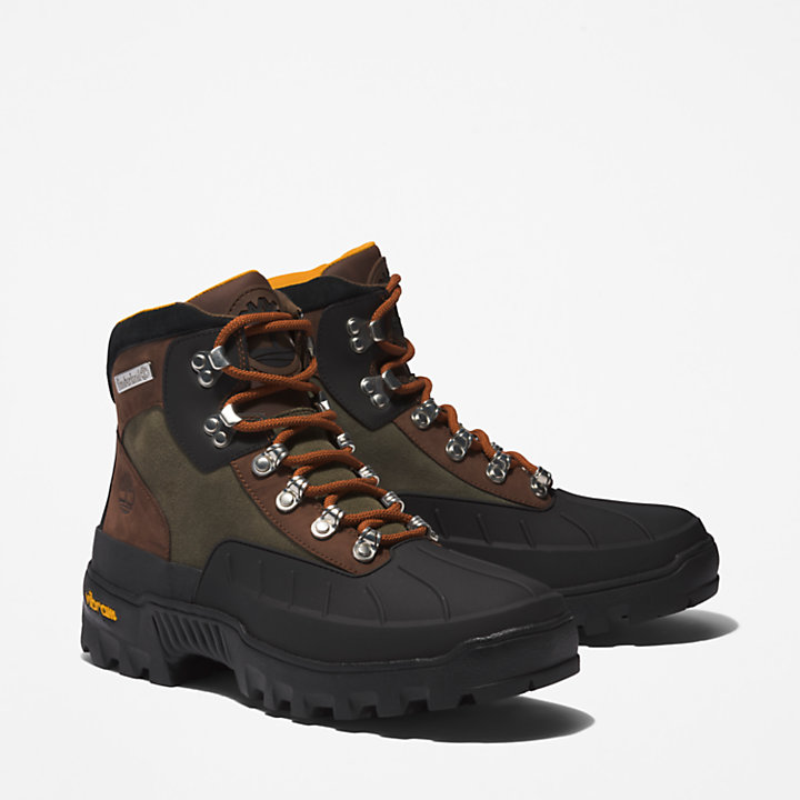 Vibram Waterproof Hiking Boot for Men in Dark Brown-