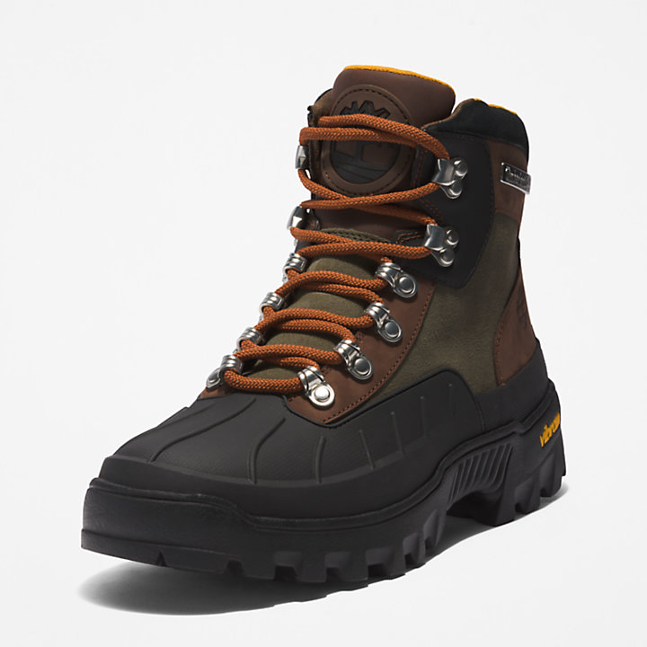 Vibram Waterproof Hiking Boot for Men in Dark Brown-