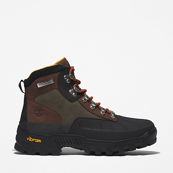 Vibram Waterproof Hiking Boot for Men in Dark Brown