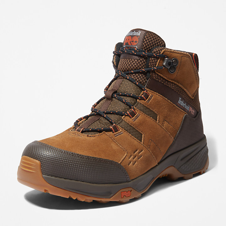 Switchback Steel-Toe Work Hiking Boot voor heren in bruin-
