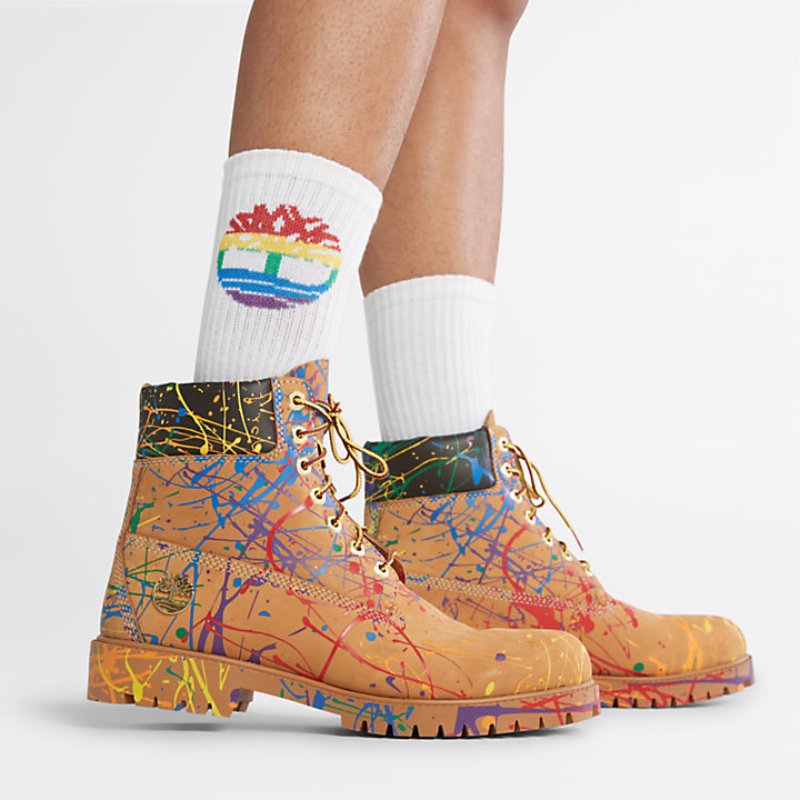 Timberland® Heritage Pride Month 6 Inch Boot voor heren in geel-