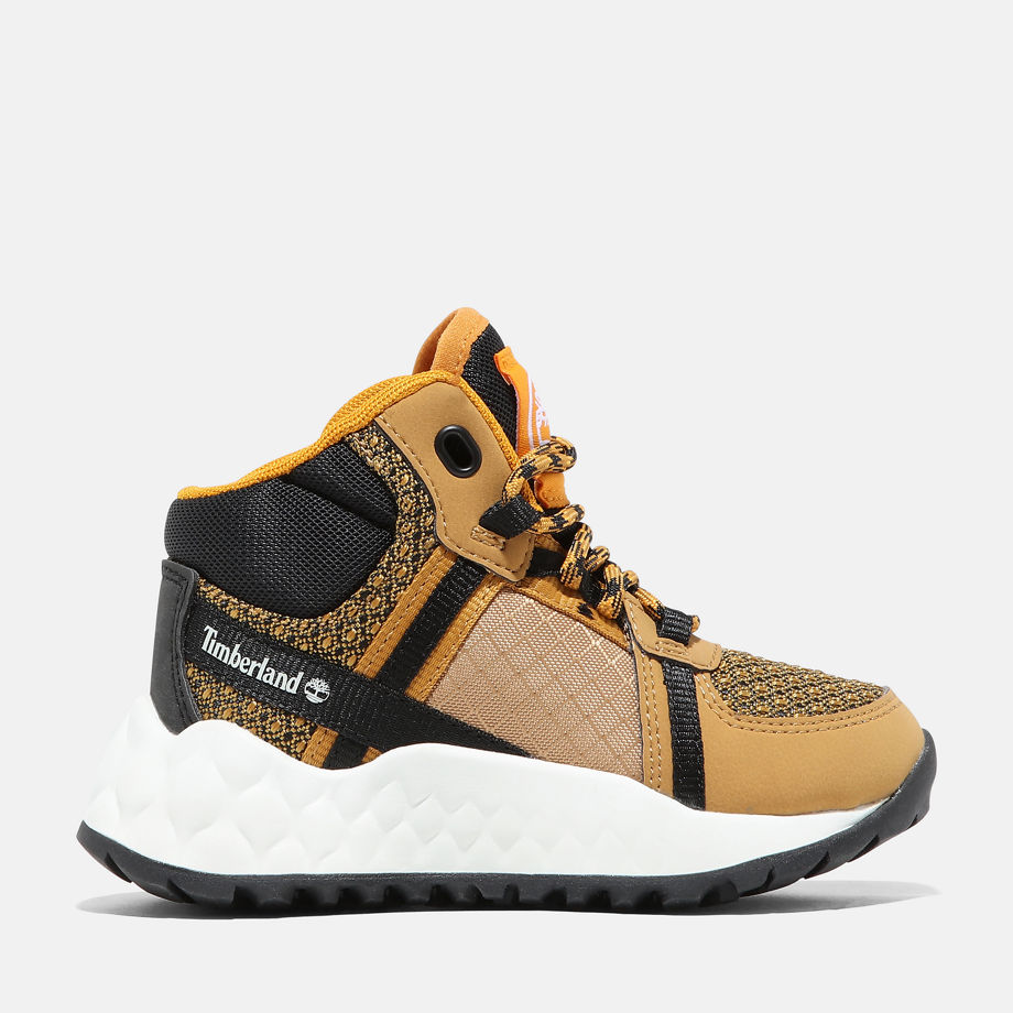 Timberland Solar Wave Lt Hiker For Toddler In Yellow Brown Kids, Size 8.5