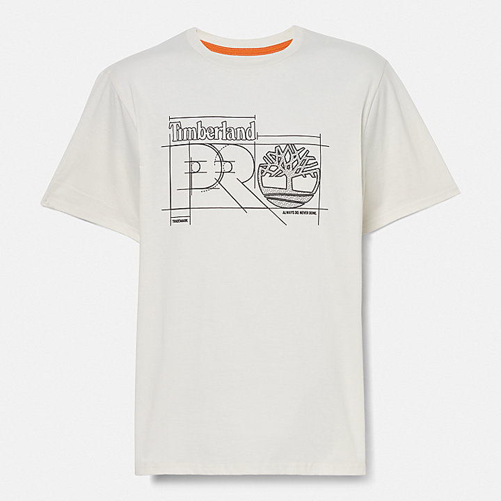 T-shirt Timberland PRO® Innovation Blueprint da Uomo in bianco