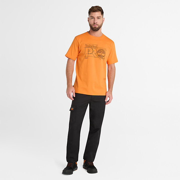 Timberland PRO® Innovation Blueprint T-shirt voor heren in oranje-
