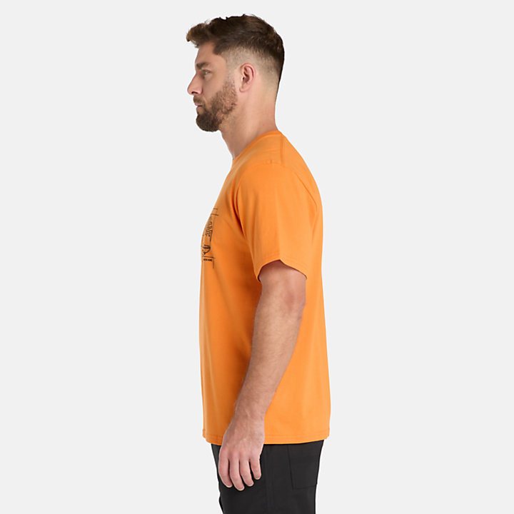 T-shirt Timberland PRO® Innovation Blueprint da Uomo in arancione-