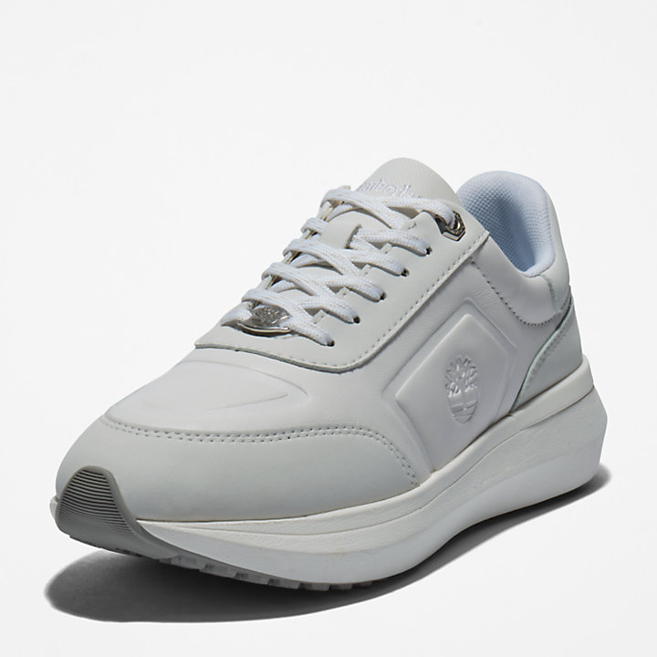 Seoul City Leather Trainer for Women in White-