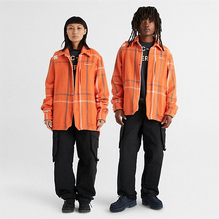 Uniseks Timberland® x A-Cold-Wall* Overshirt in oranje-