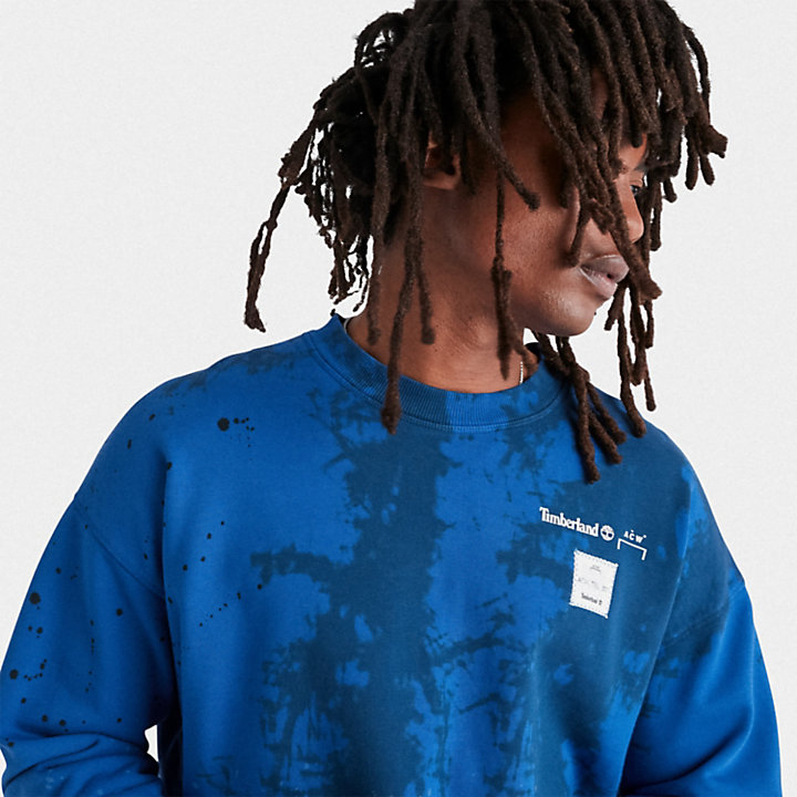 Timberland x A-Cold-Wall* Sweatshirt mit abstraktem Baum-Print in Blau-