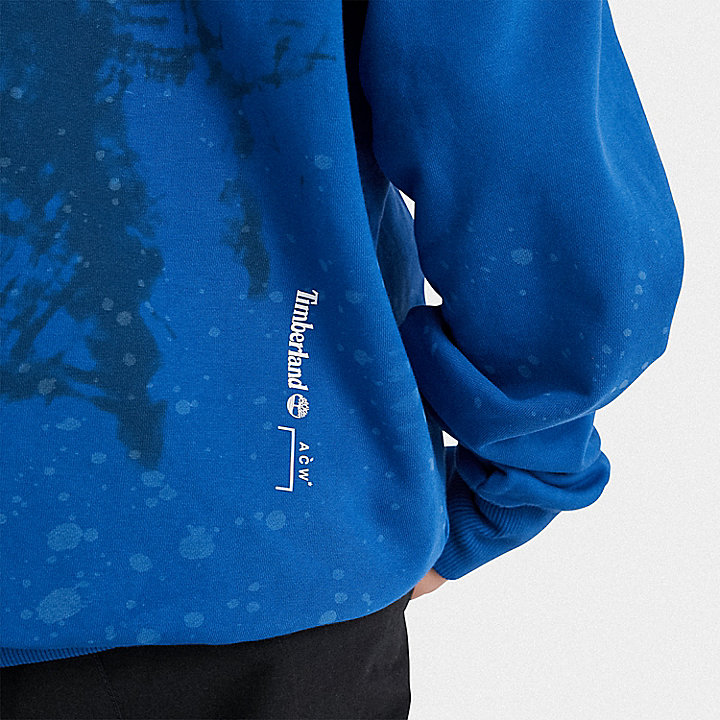 Timberland x A-Cold-Wall* Sweatshirt mit abstraktem Baum-Print in Blau