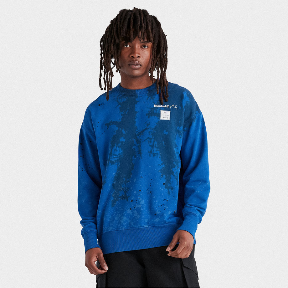 Timberland X A-cold-wall* Sweatshirt Mit Abstraktem Baum-print In Blau Blau Unisex