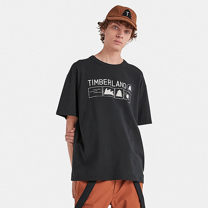 T-shirt Timberland® x Nina Chanel Abney em preto