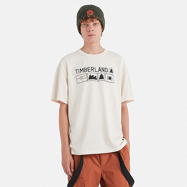 T-shirt Timberland® x Nina Chanel Abney em branco