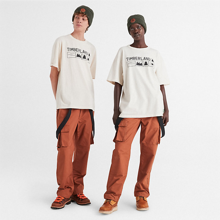 Timberland® x Nina Chanel Abney T-shirt in wit-