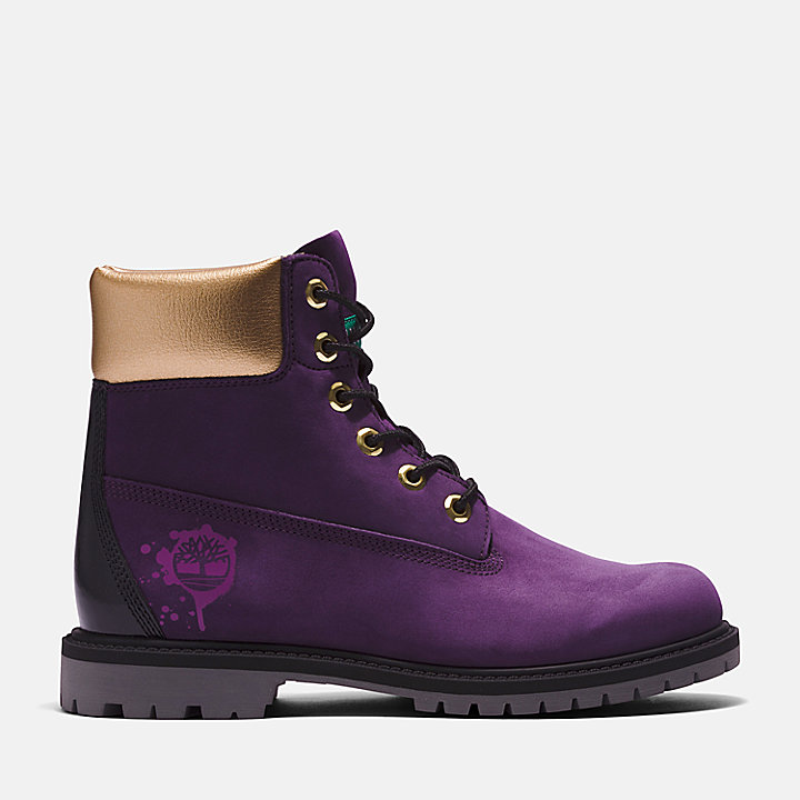 Timberland® Heritage 6 Inch Hip Hop Royalty Waterproof Boot for Women in Dark Purple