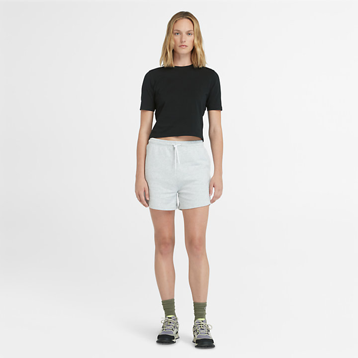 Cropped T-Shirt for Women in Black-