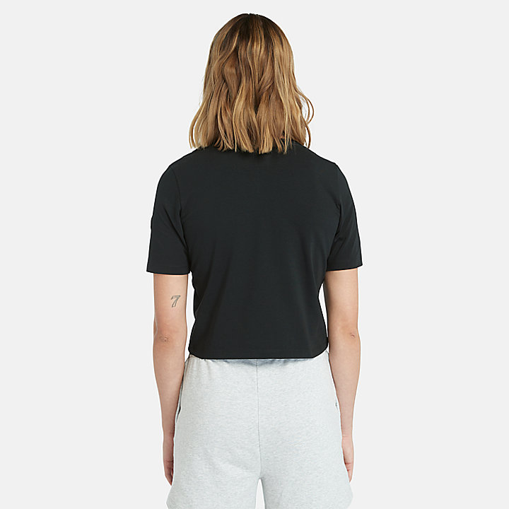 Cropped T-Shirt for Women in Black