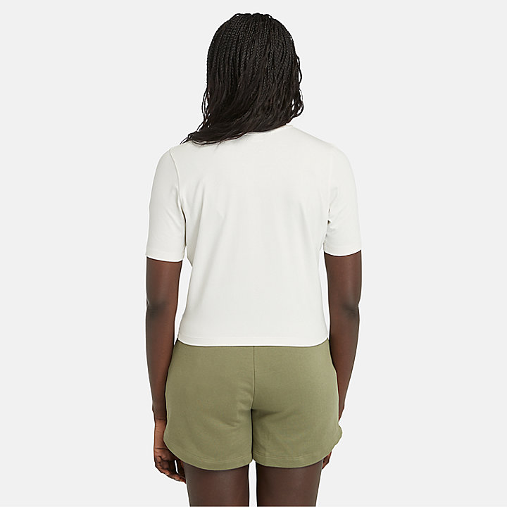 Cropped T-Shirt for Women in White