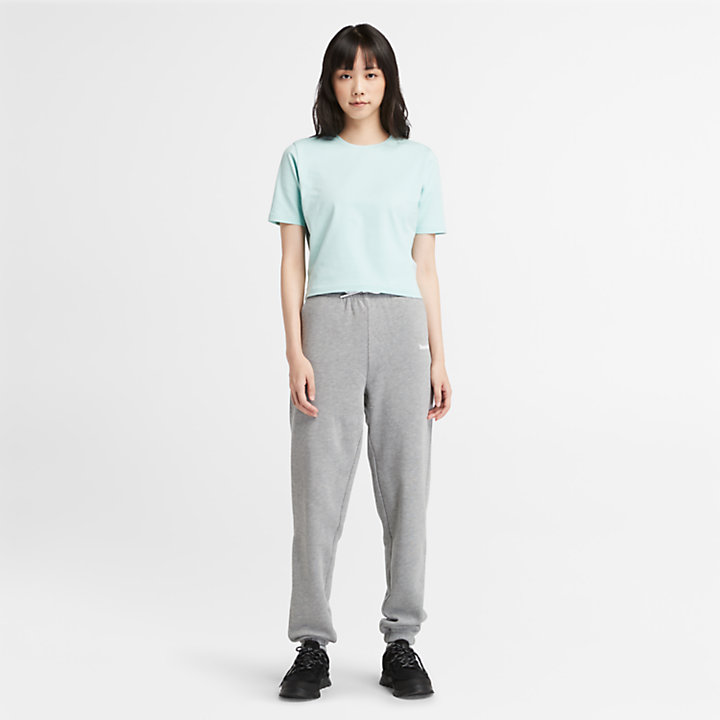 Cropped T-Shirt for Women in Light Blue-