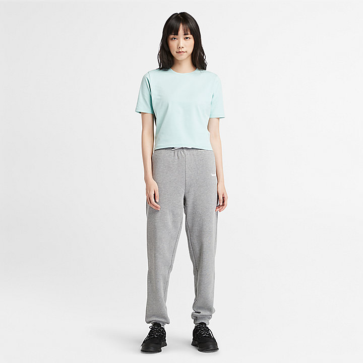 Cropped T-Shirt for Women in Light Blue