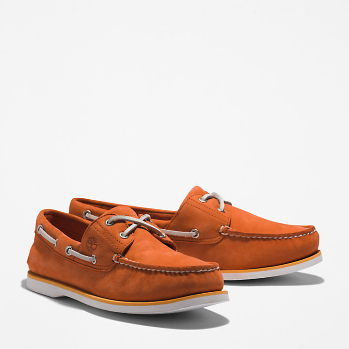 Timberland® 2-Eye Classic Boat Shoe for Men in Orange-