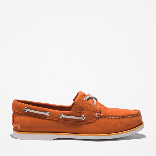 Timberland® 2-Eye Classic Boat Shoe for Men in Orange | Timberland