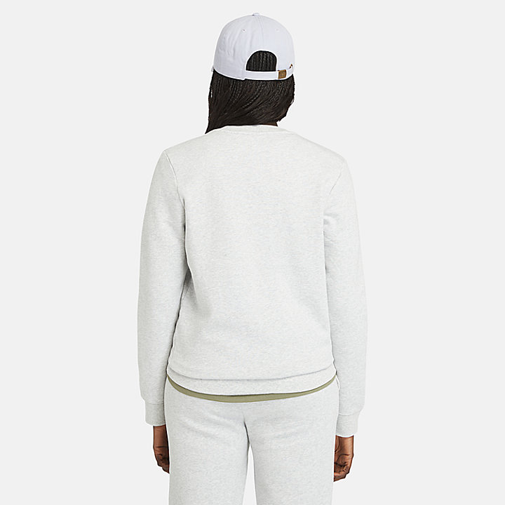 Brushed Back Crew Sweatshirt for Women in Grey