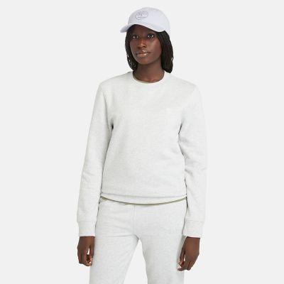Timberland Sweatshirt Mit Rundhalsausschnitt Und Gebürstetem Rücken Für Damen In Grau Grau