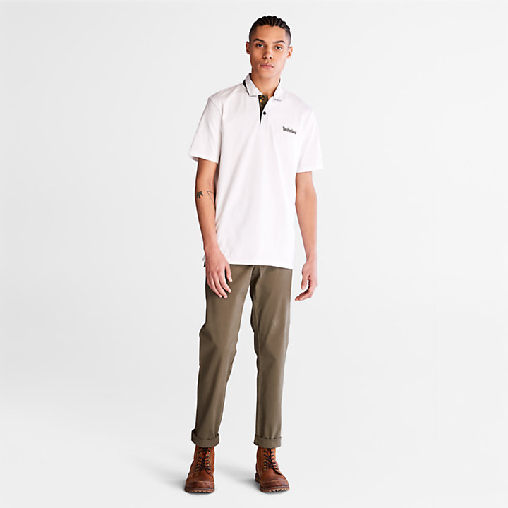 Outdoor Heritage Polo Shirt for Men in White-