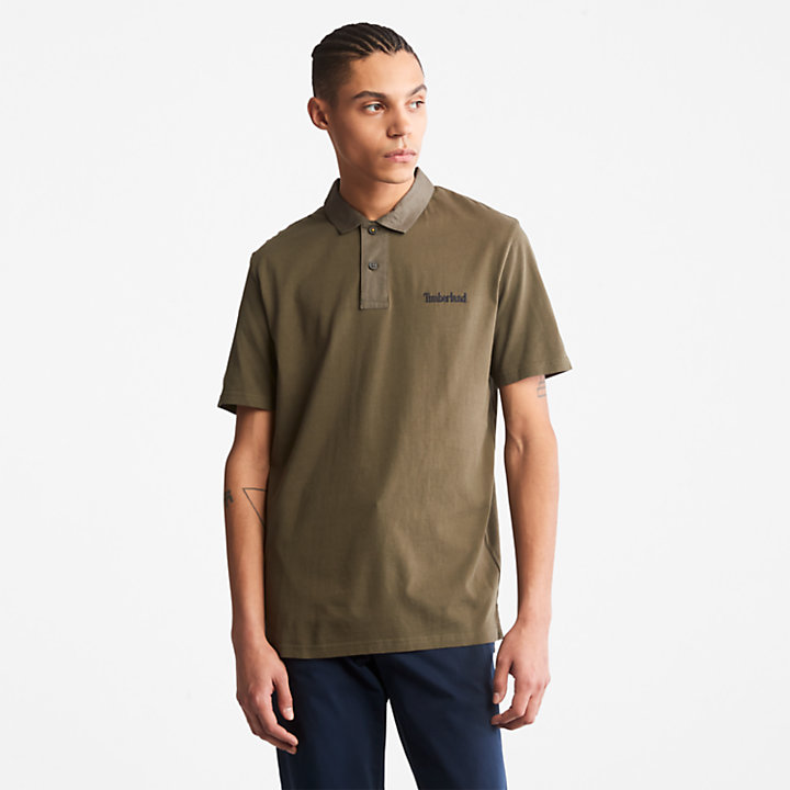 Outdoor Heritage Polo Shirt for Men in Dark Green-