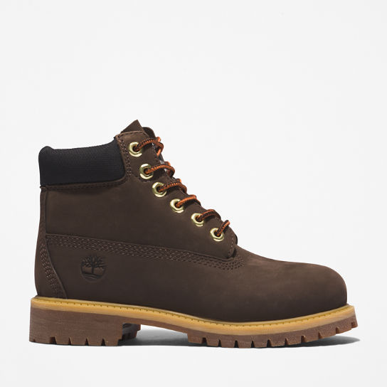 Timberland® Premium 6 Inch Boot for Youth in Dark Brown | Timberland