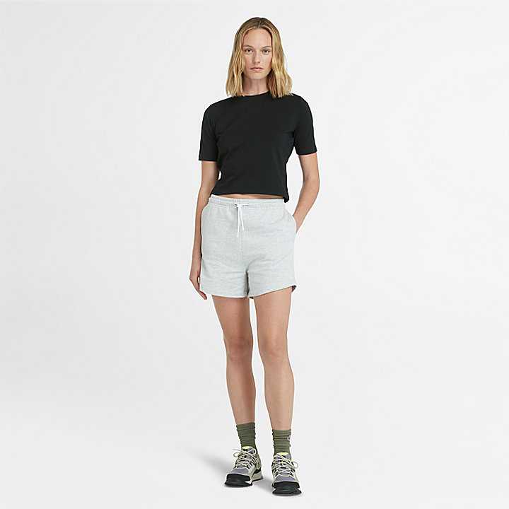 Loopback Shorts for Women in Light Grey