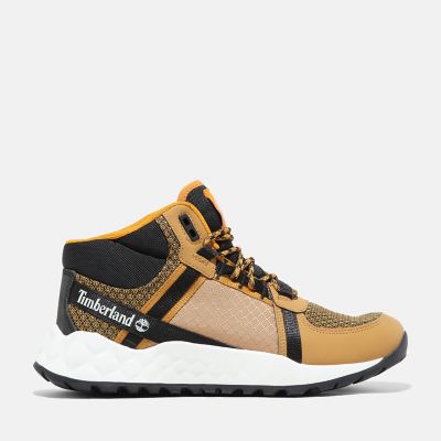 Timberland Solar Wave Hiking Boot For Junior In Yellow Brown Kids