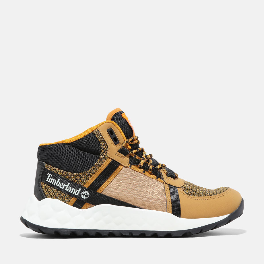 Timberland Solar Wave Hiking Boot For Junior In Yellow Brown Kids