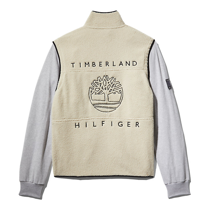 Tommy Hilfiger x Timberland® Re-imagined Hybrid-Fleecejacke in Beige-