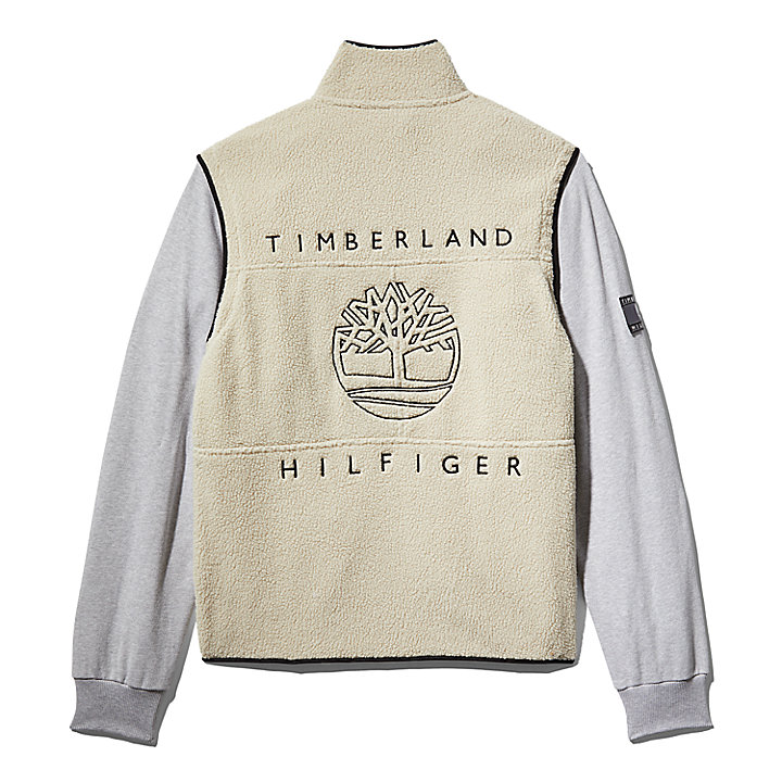 Giacca Ibrida in Pile Tommy Hilfiger x Timberland® Re-imagined in beige
