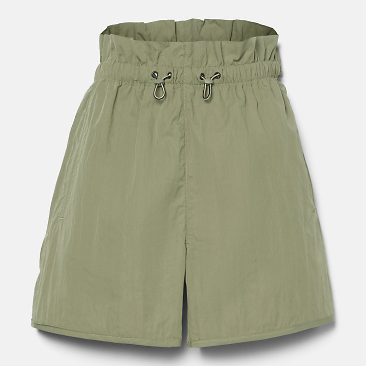 Utility Summer Shorts for Women in Green-