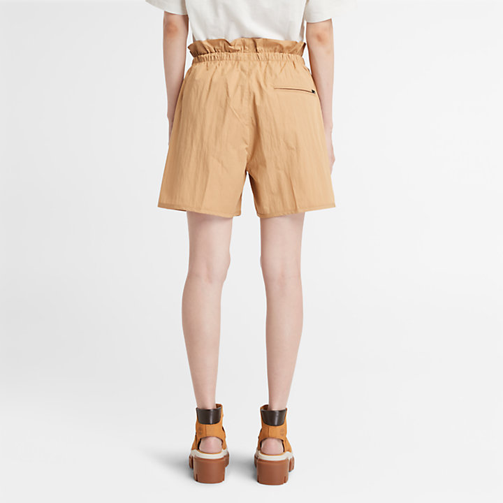 Utility Summer Shorts for Women in Yellow-