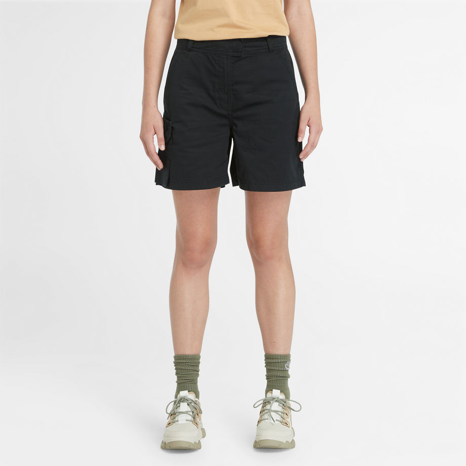 Timberland Brookline Utility Cargo Shorts For Women In Black Black