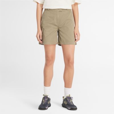 Timberland Brookline Utility Cargo Shorts For Women In Green Green