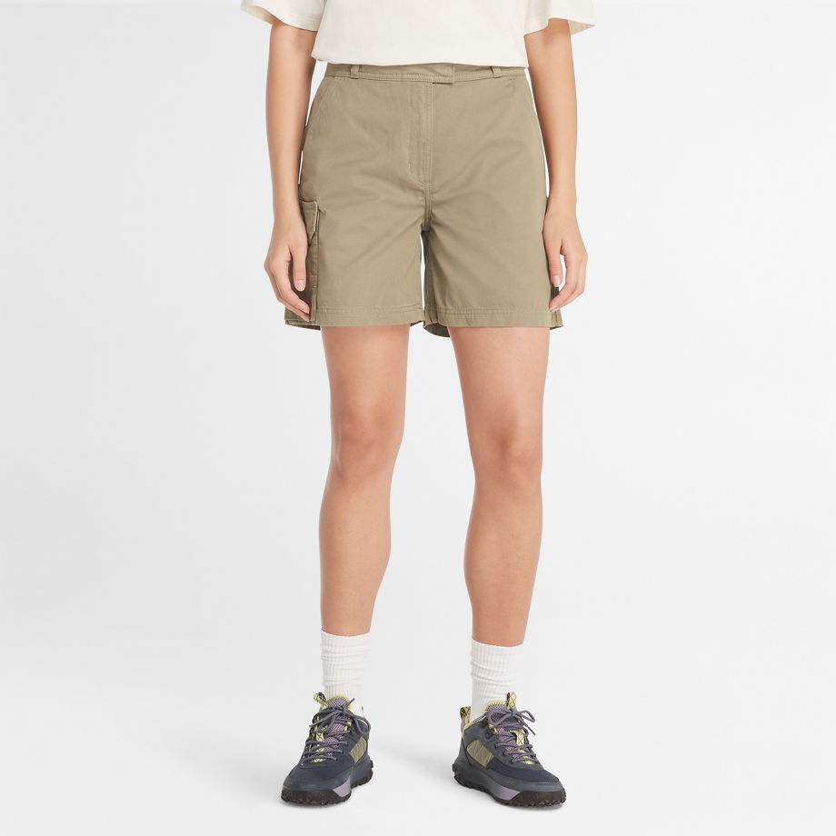 Timberland Brookline Utility Cargo Shorts For Women In Green Green