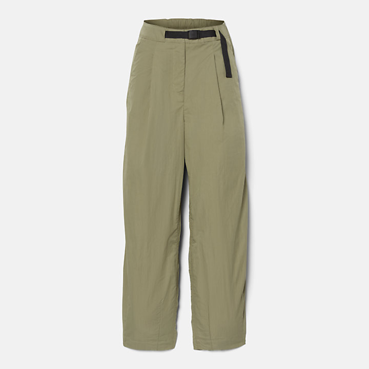 Utility Summer Balloon Trousers for Women in Green-