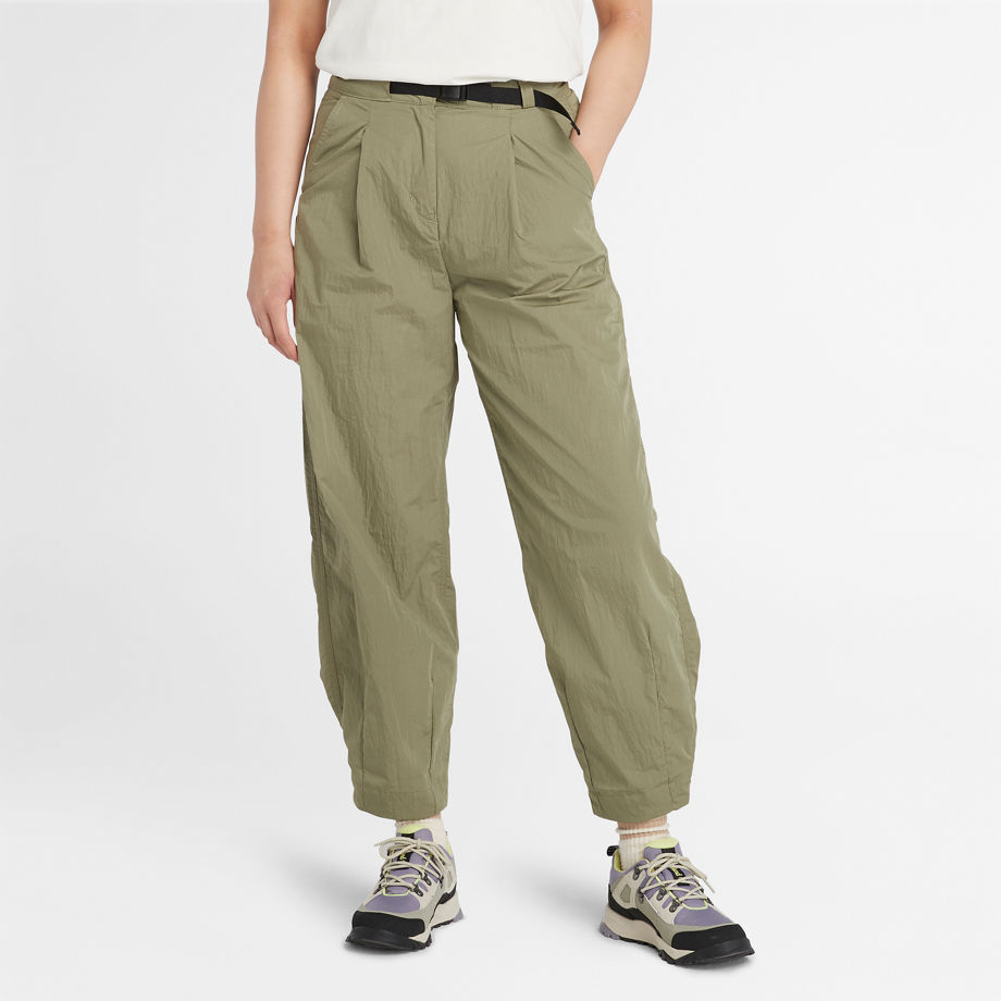 Timberland Utility Summer Balloon Trousers For Women In Green Green