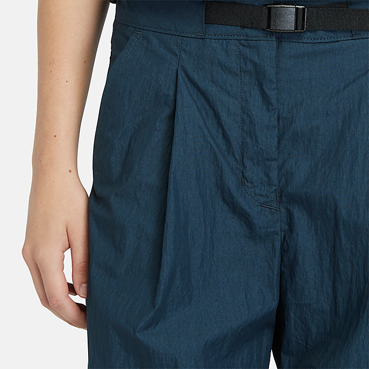 Prácticos pantalones bombachos de verano para mujer en azul marino