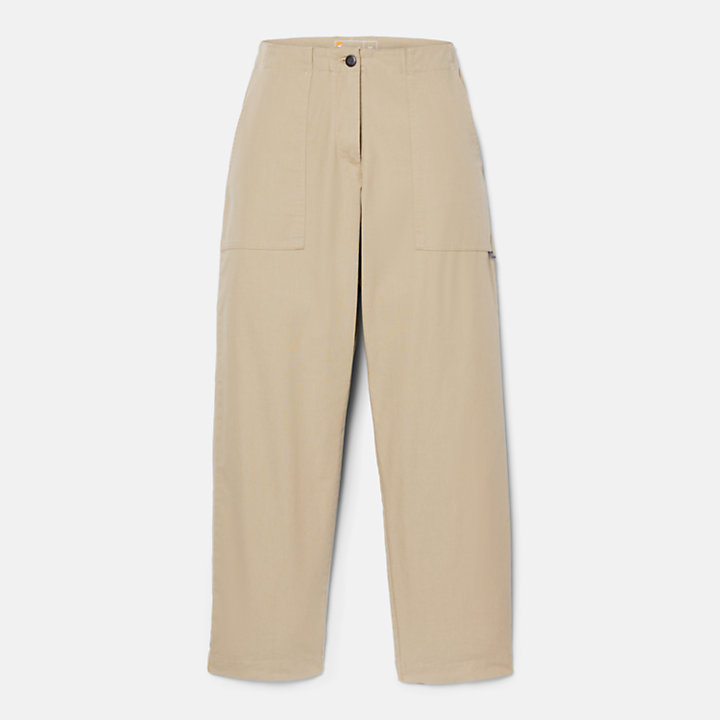 Utility Fatigue Trousers for Women in Beige-