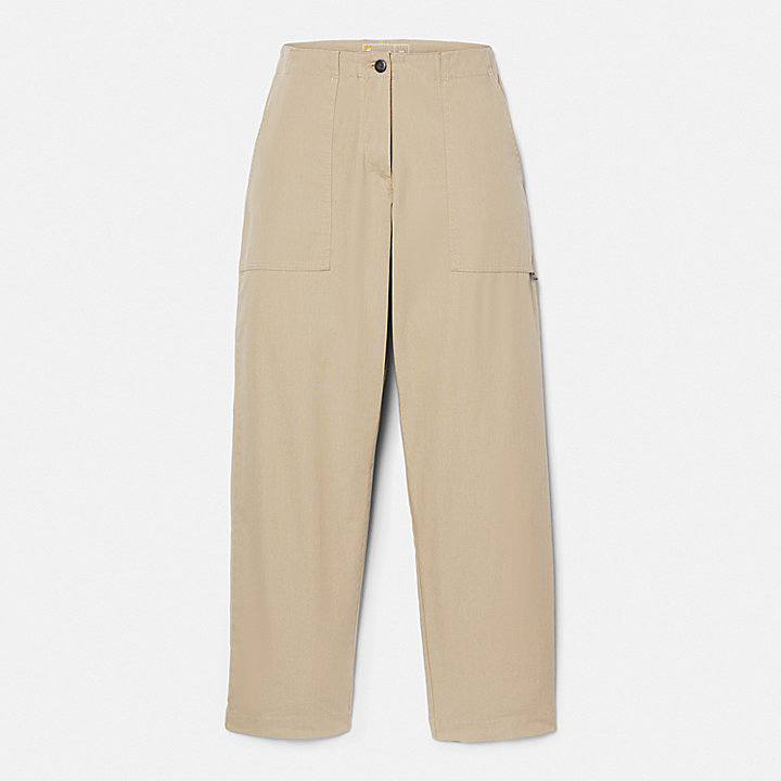 Utility Fatigue Trousers for Women in Beige