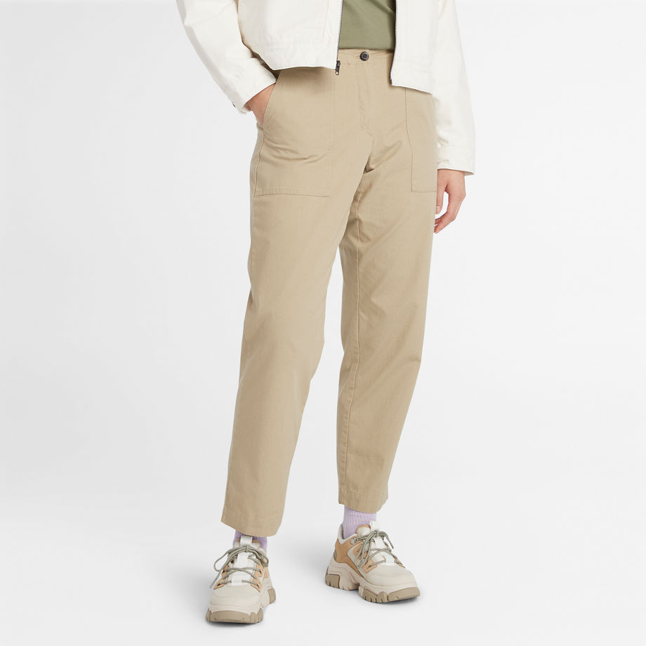 Timberland Utility Fatigue Trousers For Women In Beige Beige