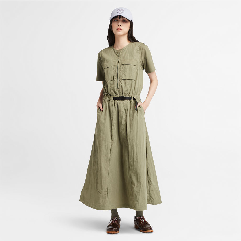 Timberland Utility Summer Dress For Women In Green Green